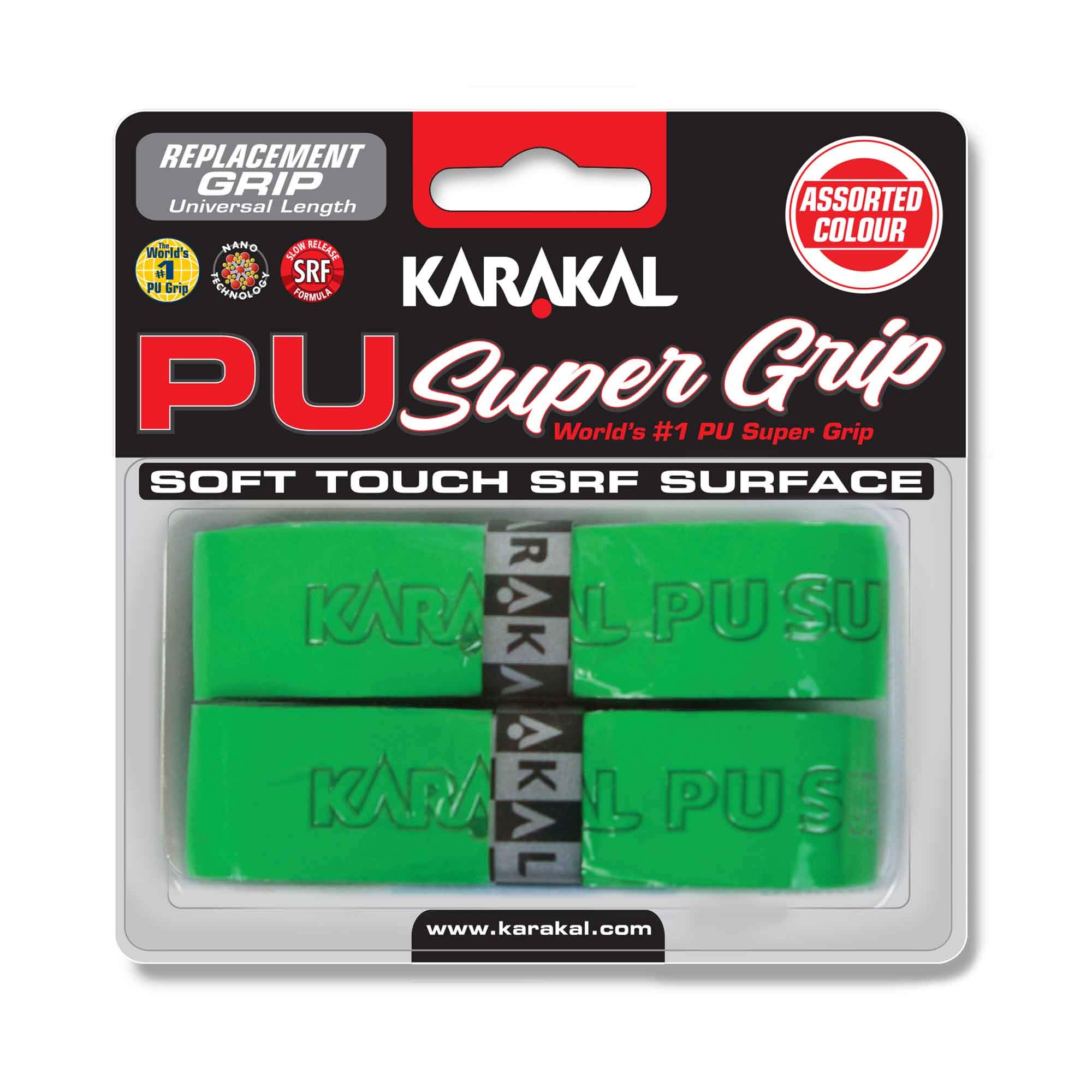 Karakal PU Super Replacement Grip - 2 grips, Colors- Green