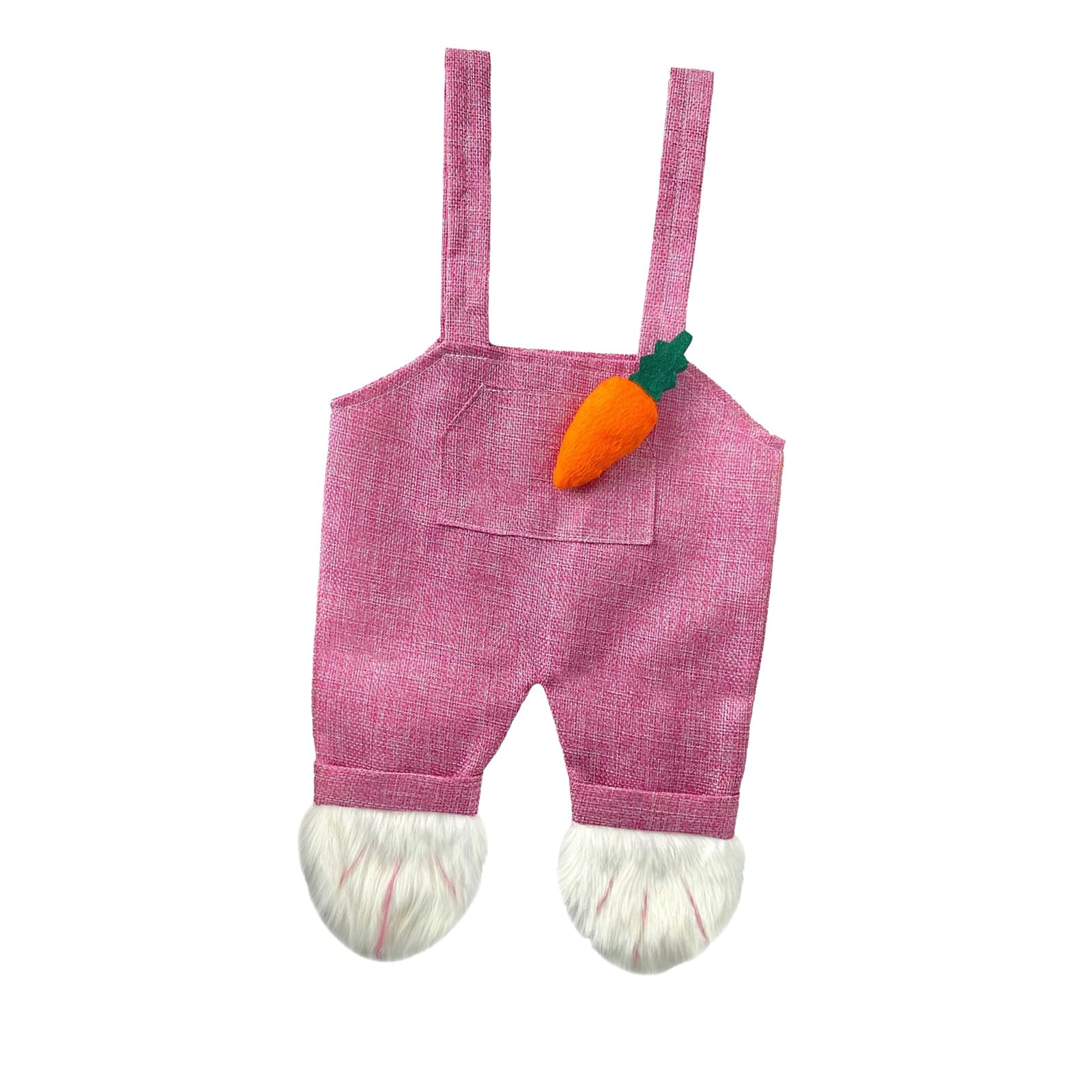 Buxuaaaa Hare Shaped Fabric Candy Bag for Chocolate Treats and Party Easter Conies Apron Bag