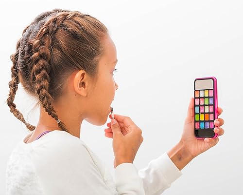 Miniatura 3 de JA-RU Kit de juguetes de belleza de maquillaje para niños (6 juegos de cambio de imagen) estuche celular con espejo, pincel y paleta de sombras