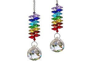 2 Chakra Crystals Hanging Suncatchers