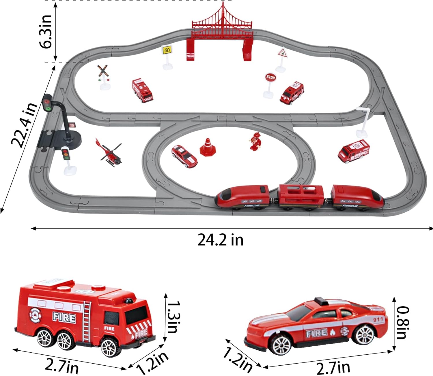 Wdmiya Train Set for Toddlers, 73 Pcs Train Toys for Kids Ages 3-8, Electric Trains Sets with Tracks (Magnetic Connection), Christmas Birthday Gifts for 3 4 5 6 7 Years Old