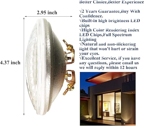 Miniatura 3 de Bombilla LED PAR36 de 12 W, 3000 K, equivalente a 80 W, halógena, 10-30 V, impermeable, IP68, bombillas LED Par36 para paisaje, luz de pozo,