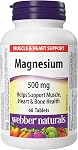Webber Naturals Magnesium 500 mg, 60 Tablets, Enhanced Absorption Mineral, Supports Bone and Muscle Functions, Vegan