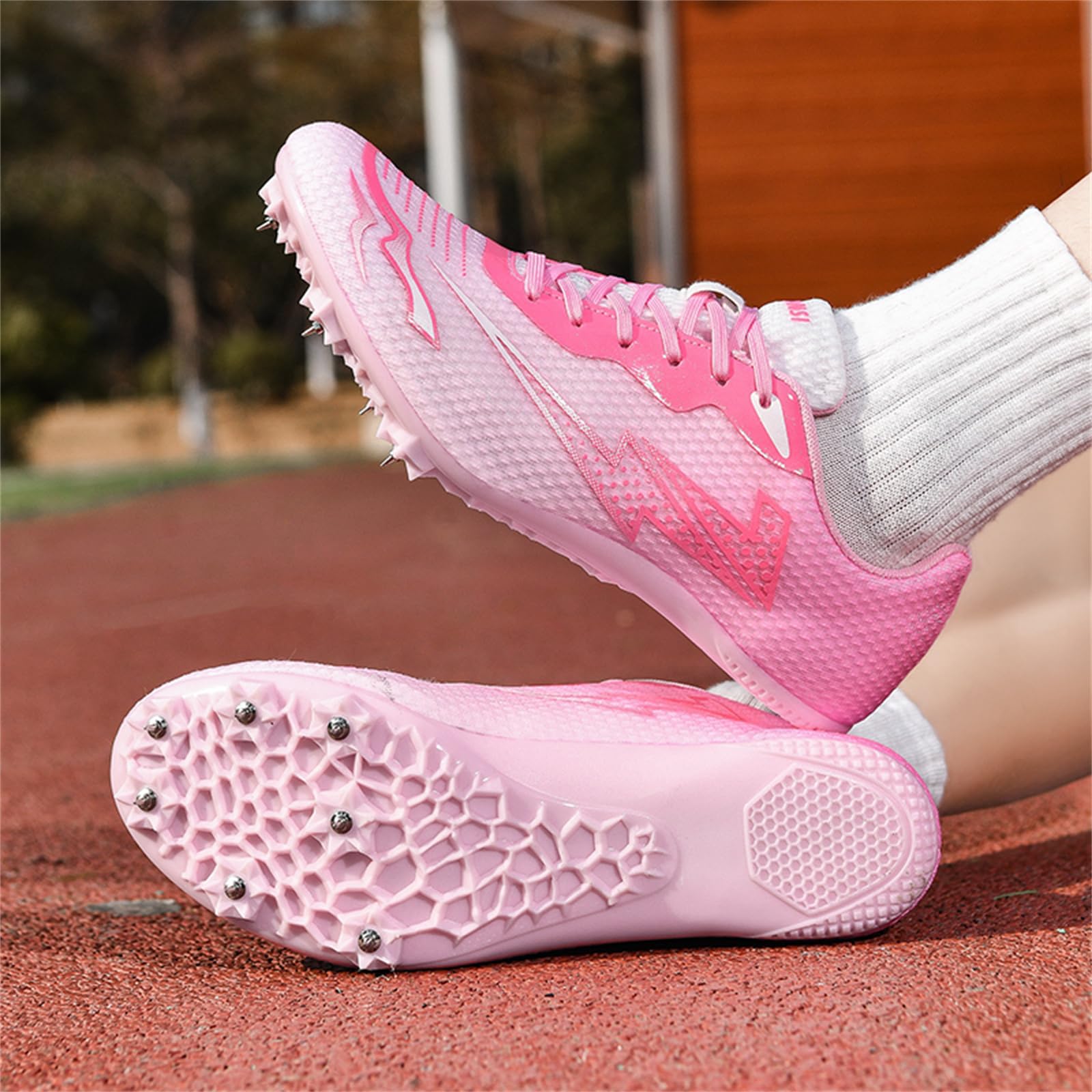 Zapatillas De Atletismo con Clavos para Hombre Ligeras para Carreras De Velocidad Saltos Y Niños Y Niñas