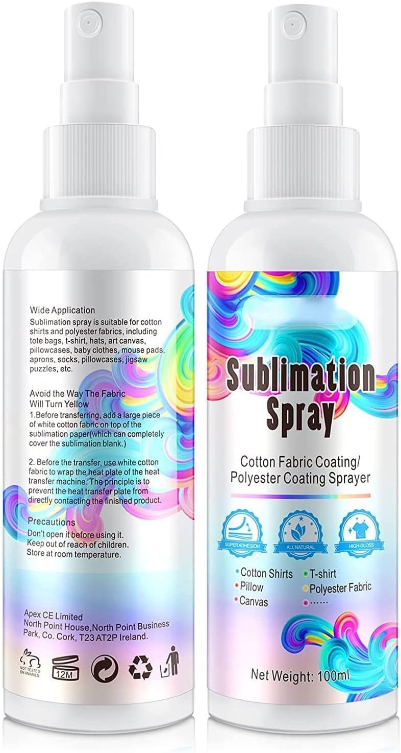 2 PCS Sublimation Spray for Cotton Shirts, Sublimation