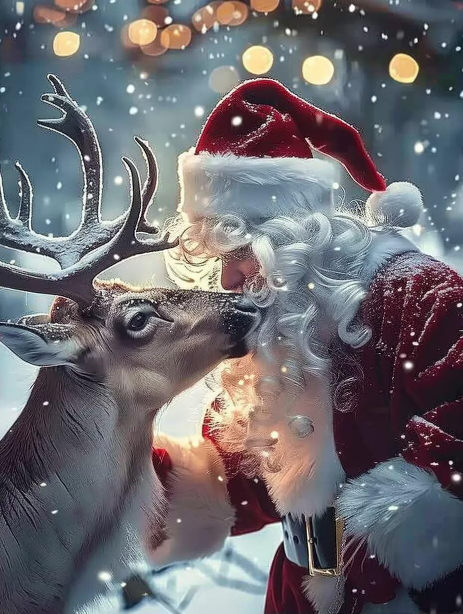 Santa's Reindeer Jigsaw Puzzle - 70 Piece Adult Puzzles