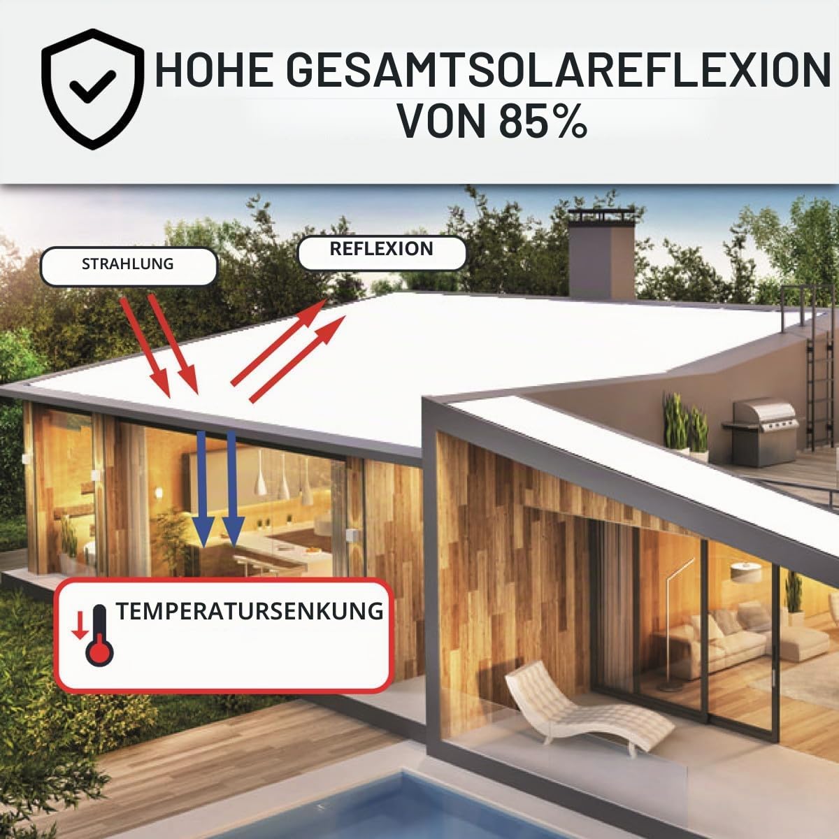 ARCAREFLECT Dachfarbe Coolroof Weiß 10 L