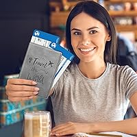 Vista 154 de FINTIE Soporte para pasaporte, cartera de viaje delgada con bloqueo RFID, funda protectora para pasaporte, esencial con ranuras para tarjetas