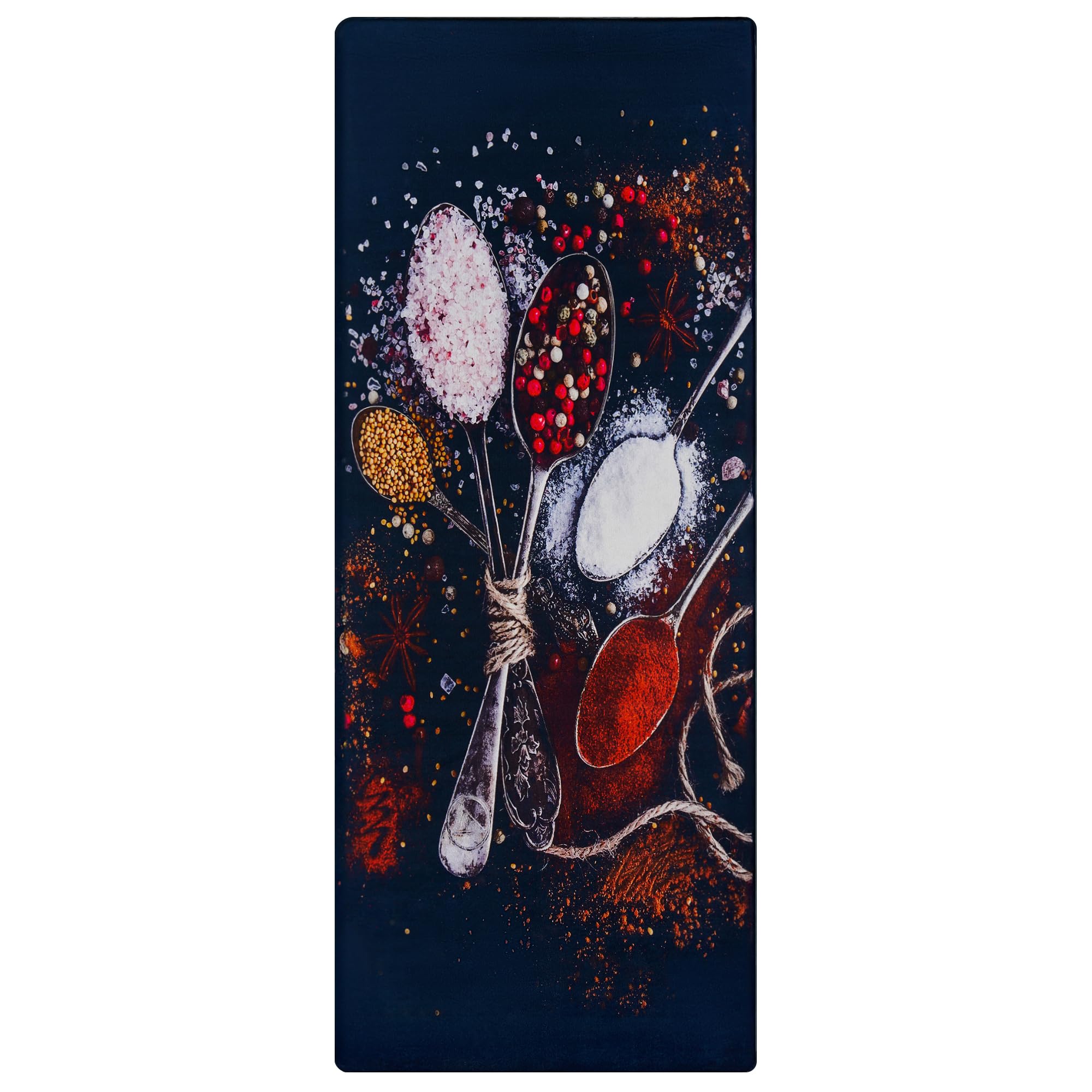 miqna Alfombra de cocina antideslizante, alfombra de cocina, lavable, color negro, 80 x 200 cm