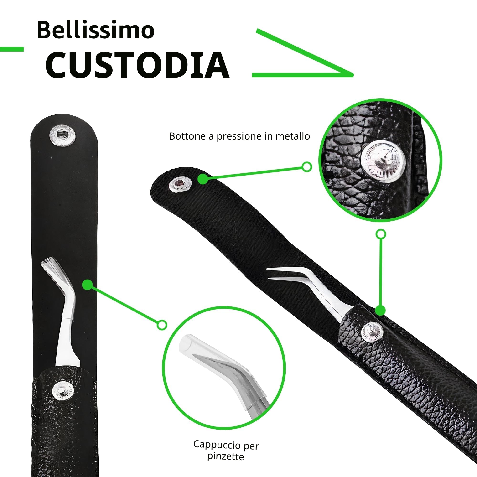 MYDAISY Pinza per zecche 2 in 1 in Metallo con Astuccio, Pinza per zecche in Acciaio Inox per Uomo, Cane, Gatto, Cavallo, Pinza zecche per Cani