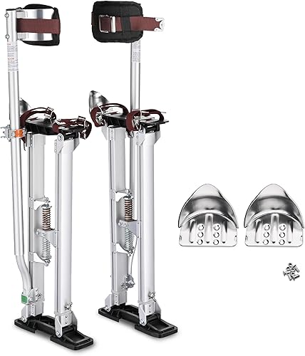 Miniatura 10 de Yescom Paquete de zancos azules para paneles de yeso de 24-40 pulgadas con 1 par de almohadillas protectoras