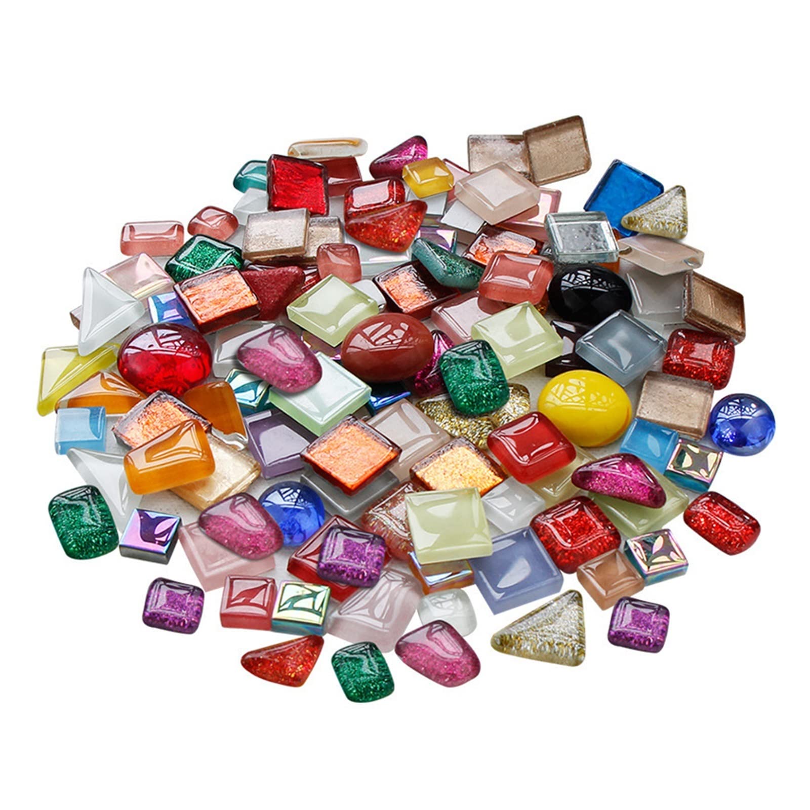 Piastrelle di mosaico, 250g/pack Crystal Glass Mosaic Tile Irregular Shape DIY Hobbies for Kids Glitter Shiny Mixed Mosaic Stone Handmade Art Materials(B)