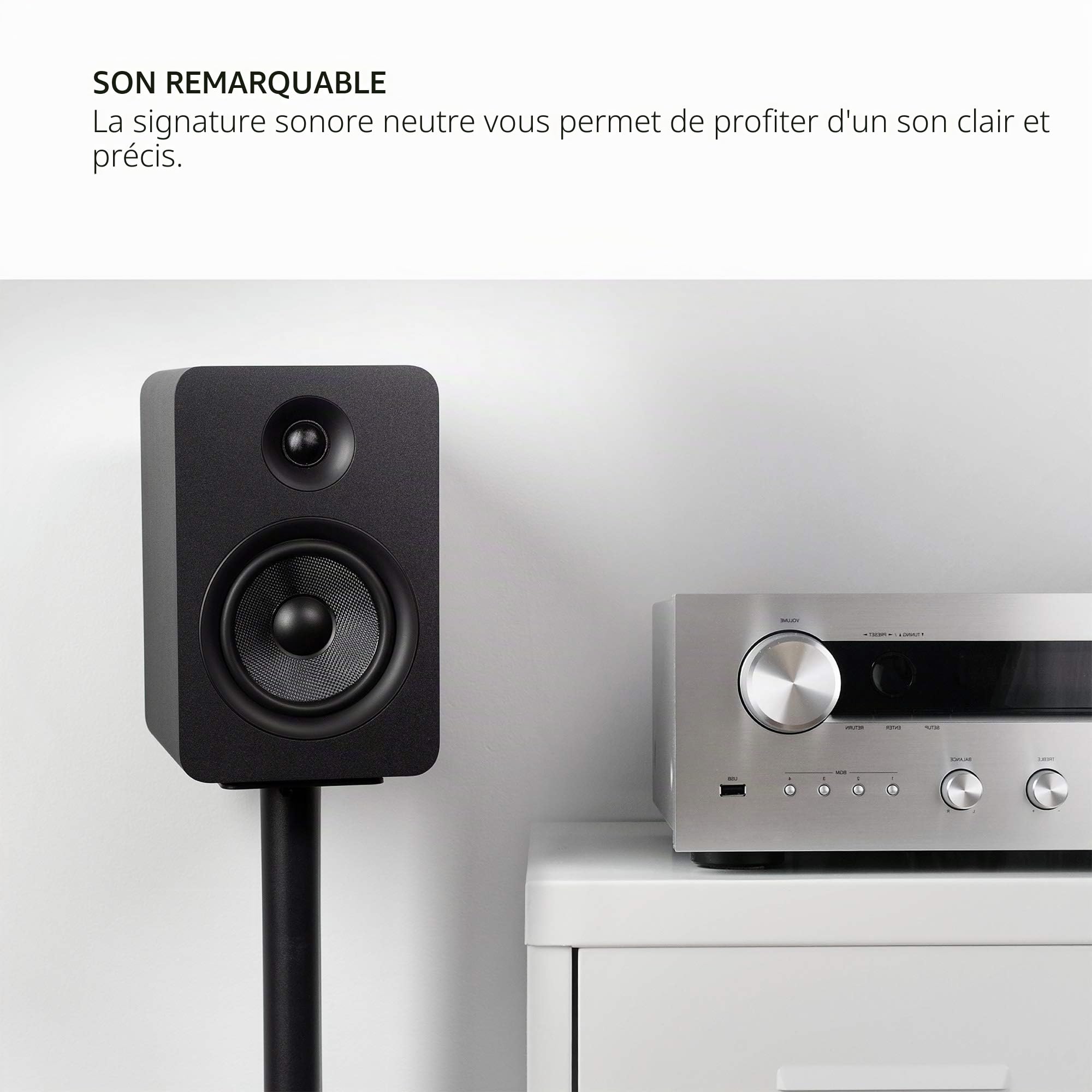 Kanto YUP6W Passive 200 Watt Bookshelf Speakers - Paire (White)
