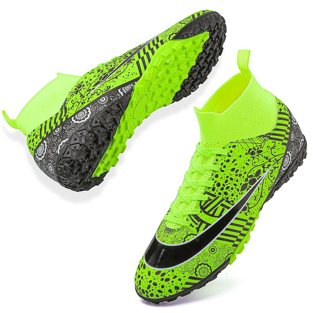 VTASQ Scarpe da Calcio Uomo All'aperto Sportivo Erba Tacchetti Teenager Adulto Training Alte Scarpe da Calcetto Spike Professionale Scarpe da Allenamento Unisex