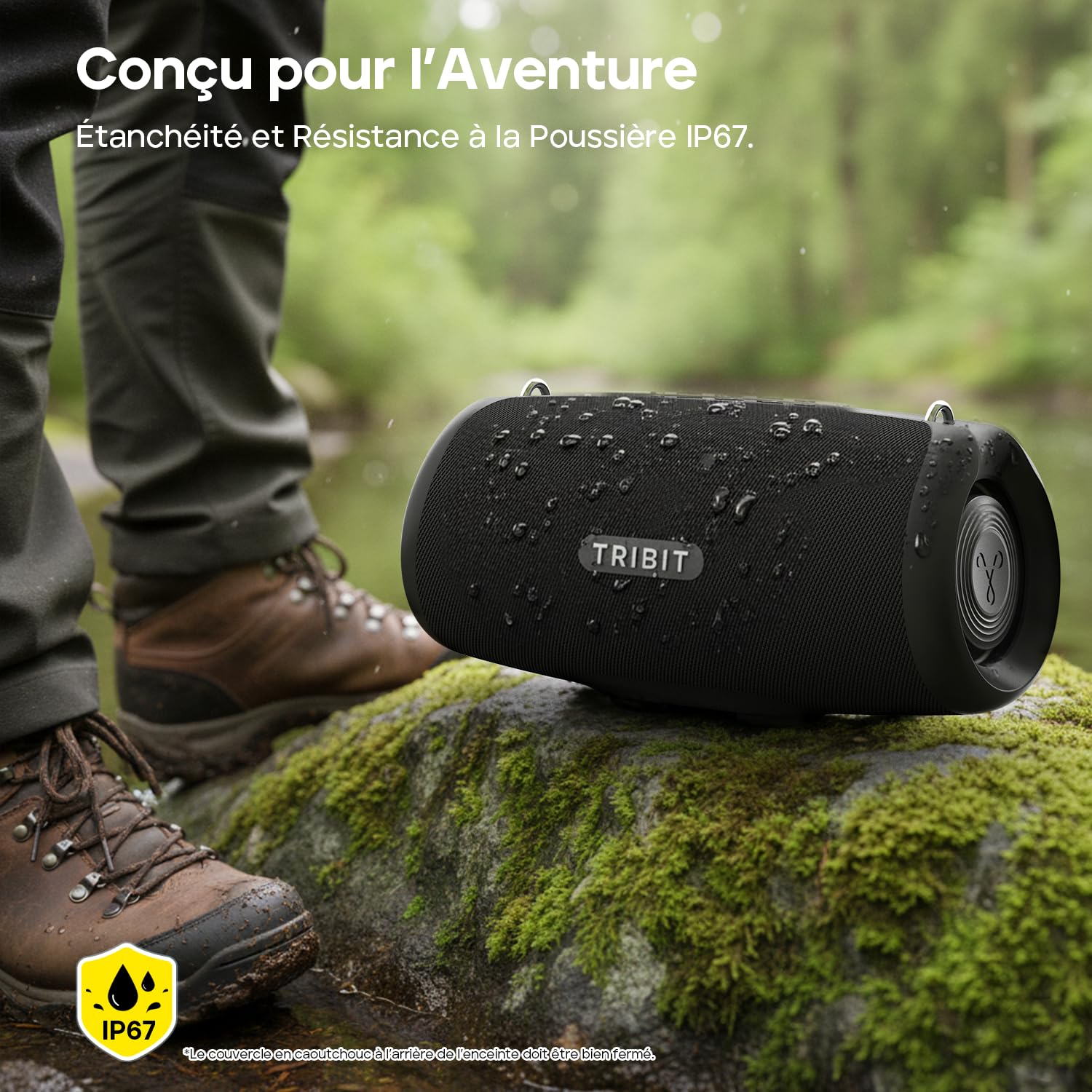 Tribit StormBox Lava Enceinte Bluetooth Puissante, 80 W