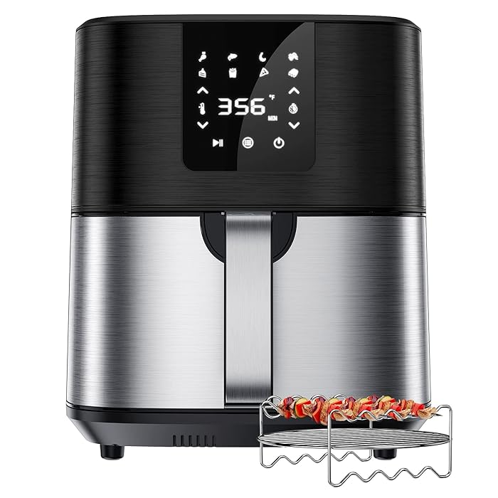 Buy KitCook Large Air Fryer, 1500W 7QT AirFryer Cooker, Adjustable
