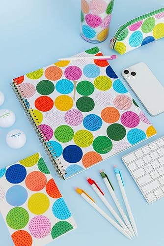 Miniatura 5 de Kate Spade New York Cuaderno grande con rayas universitarias, cuaderno espiral de 11" x 9.5" con 160 páginas