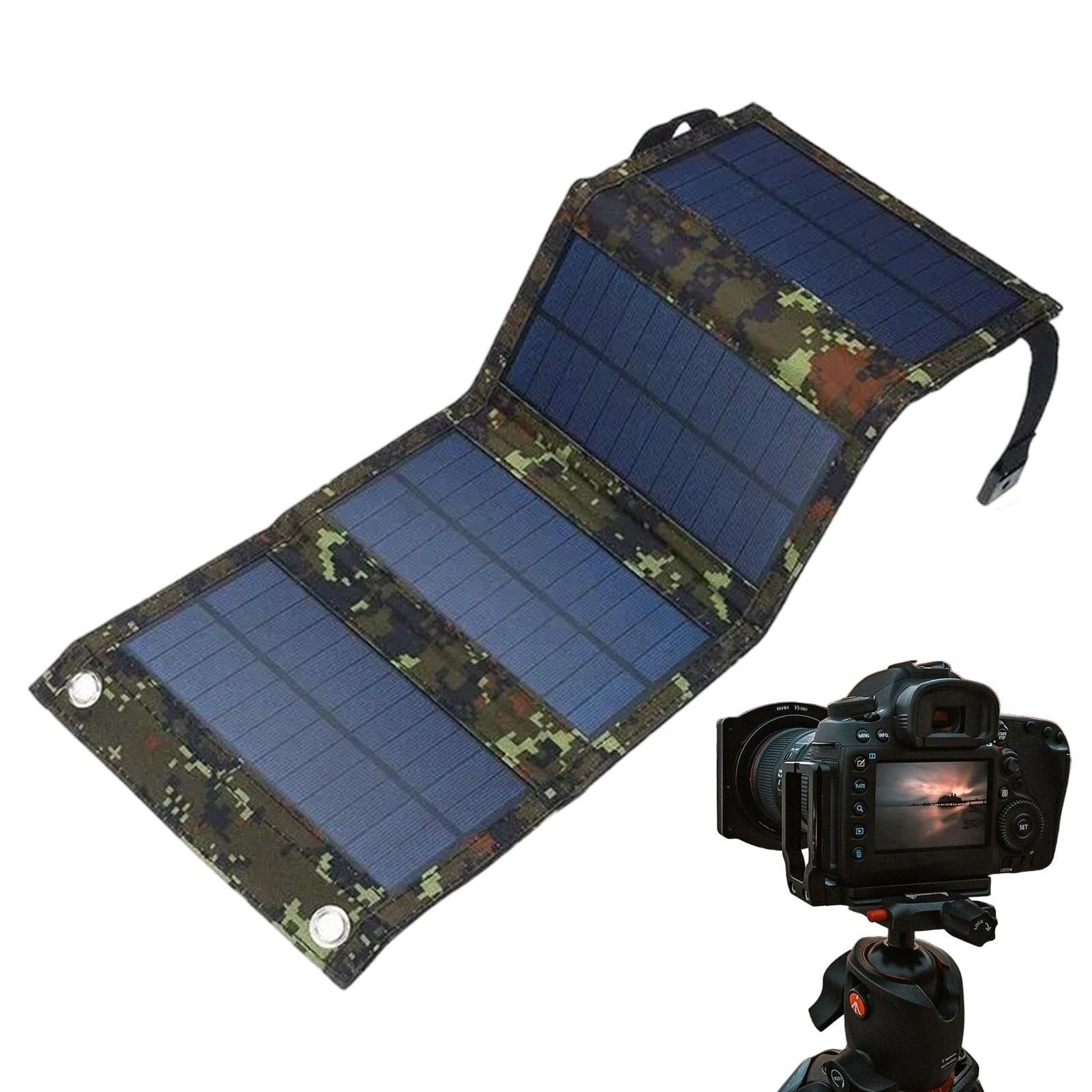 Chargeur solaire portable, panneaux solaires pour camping Chargeur pliable