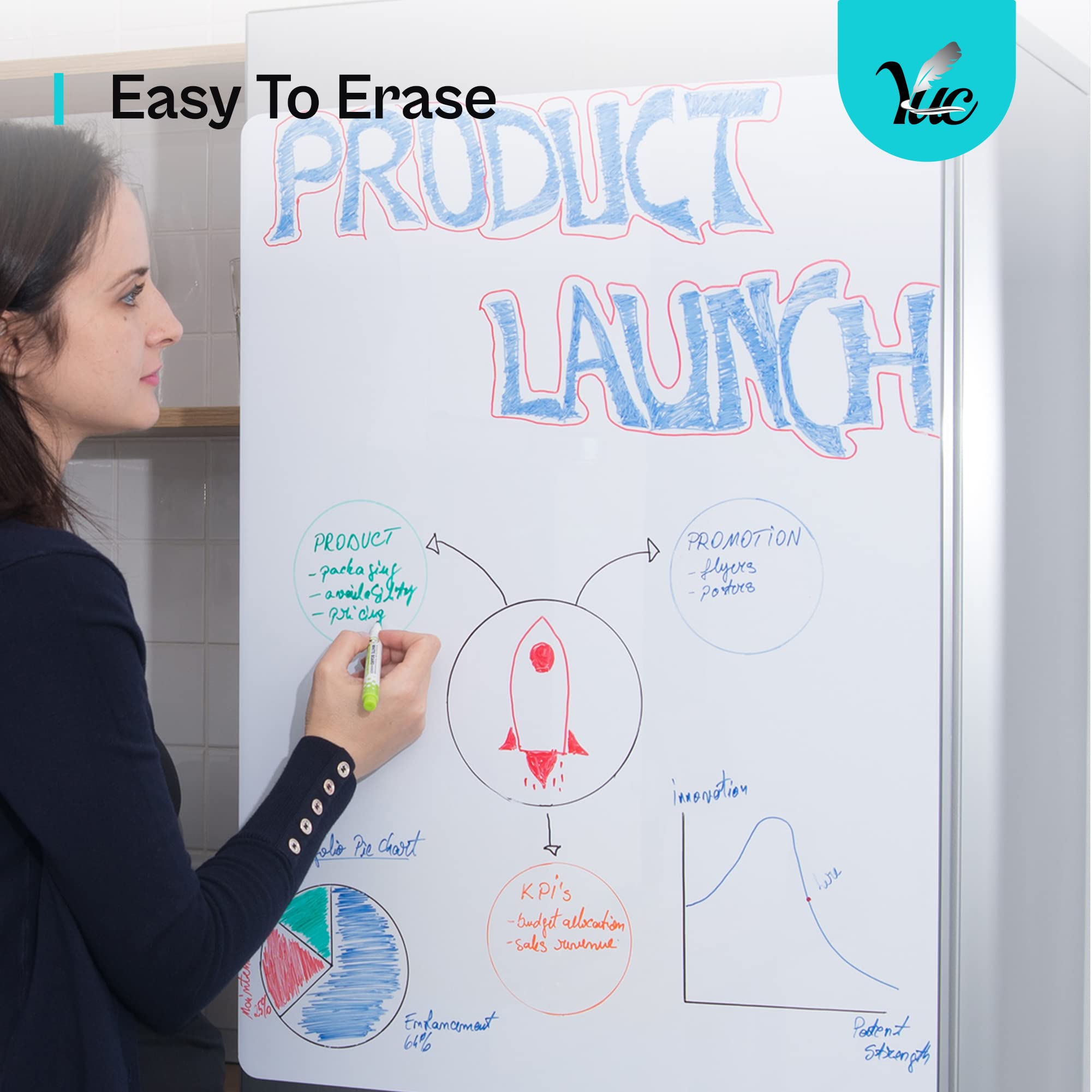 CANCELLINO MAGNETICO LEBEZ PER LAVAGNE BIANCHE - Foto 6