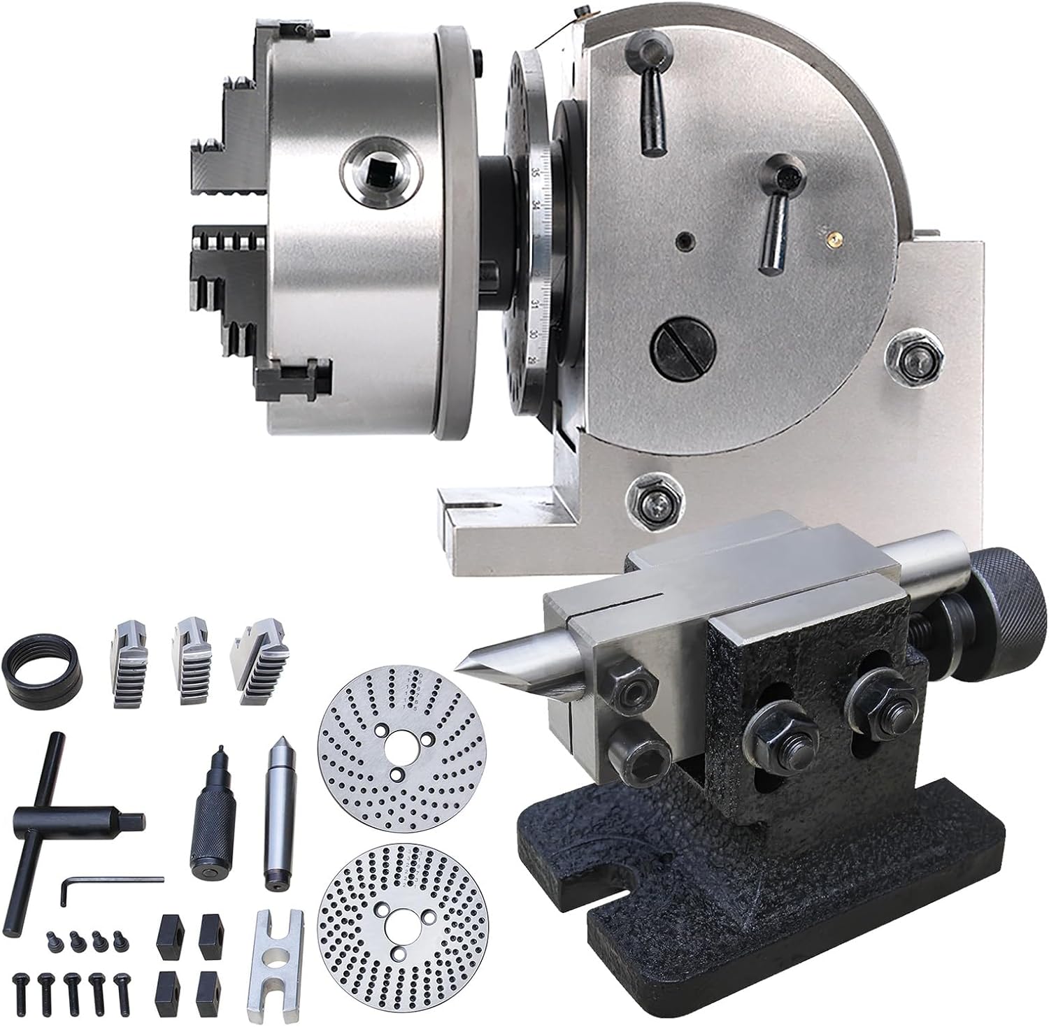 分割ヘッドキット、0-90° 回転インデックスヘッド 3 ジョー、テール