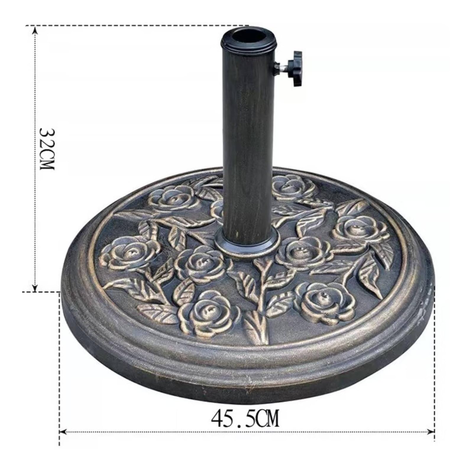 rockible Portaombrellone Resistente Base Pesante Supporto per Giardino, Piscina