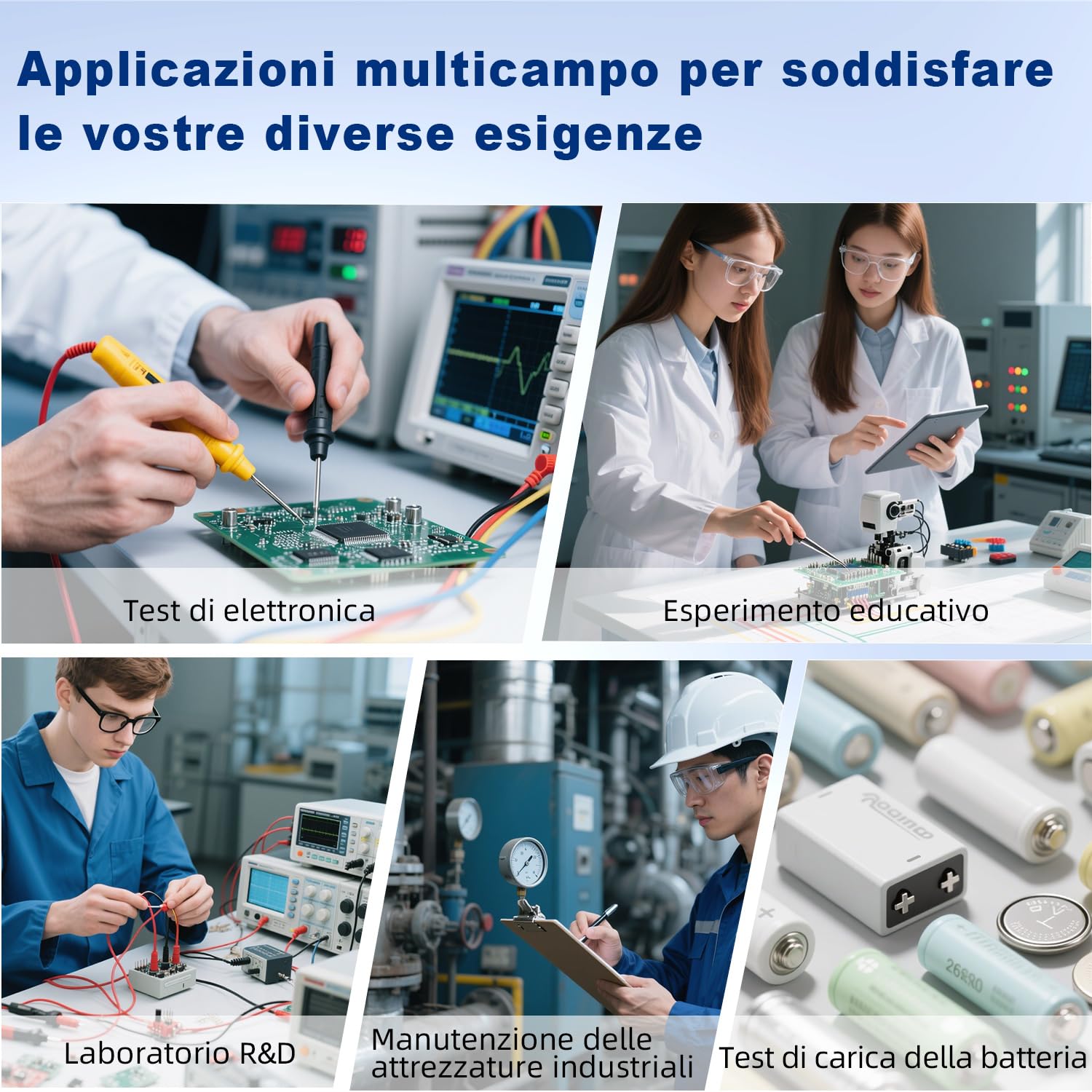 Alimentatore da Laboratorio Alimentatore da Banco 30V 10A Alimentazione DC Regolabile con Curva Grafica, Blocco di Alimentazione con Display LCD a 5 bit Display Corrente mA di Precisione