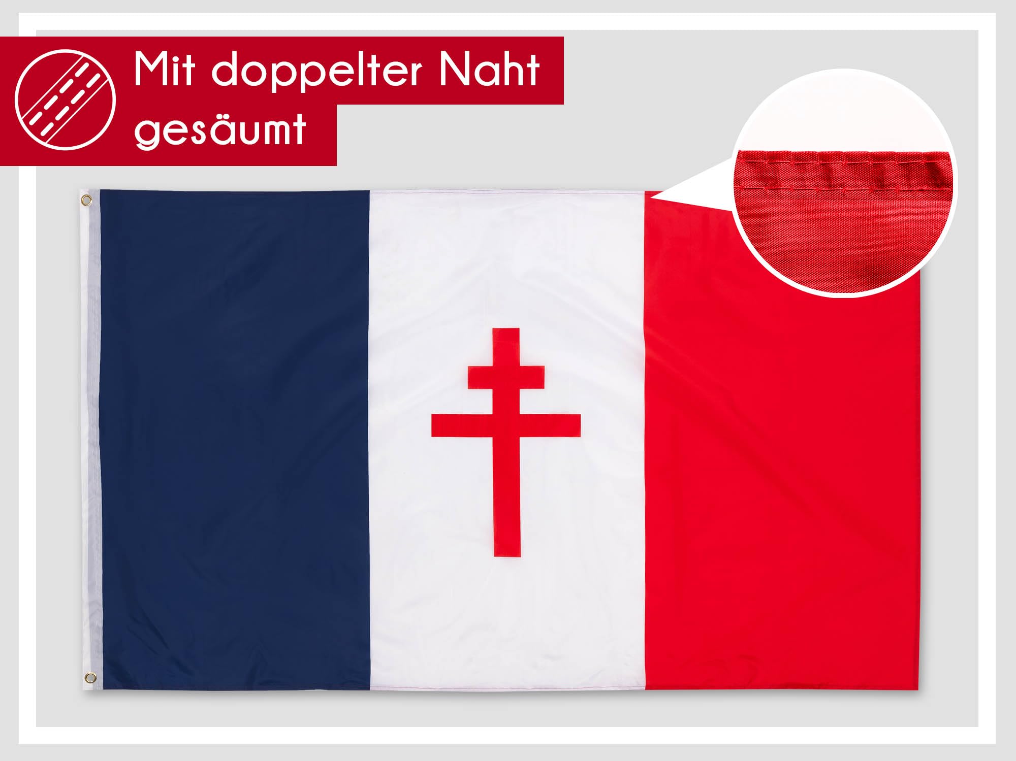 PHENO FLAGS France Resistance flag 1940-1944 - 90x150cm - weatherproof & tearproof - symbol of the French Resistance in World War Two - Image 2