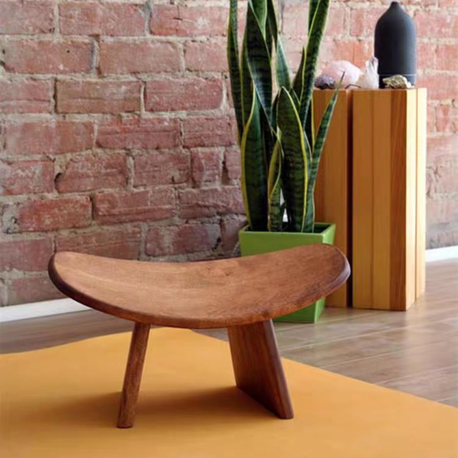 Banc De Méditation, Tabouret De Méditation Portable De Siège Ergonomique Incliné Bords Ronds Faits À La Main À Genoux À Genoux À Genoux Prière À Genoux,2,M