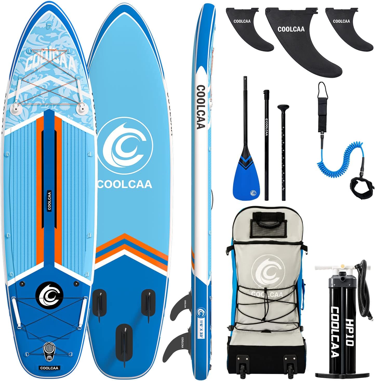 Inflatable Paddle Board, 460lb Max Capacity, Stand Up Paddle Board with Premium SUP Paddle Board Accessories, Stable Design, Non-Slip Comfort Deck, Paddle Boards for Adults & Youth of All Skill Levels