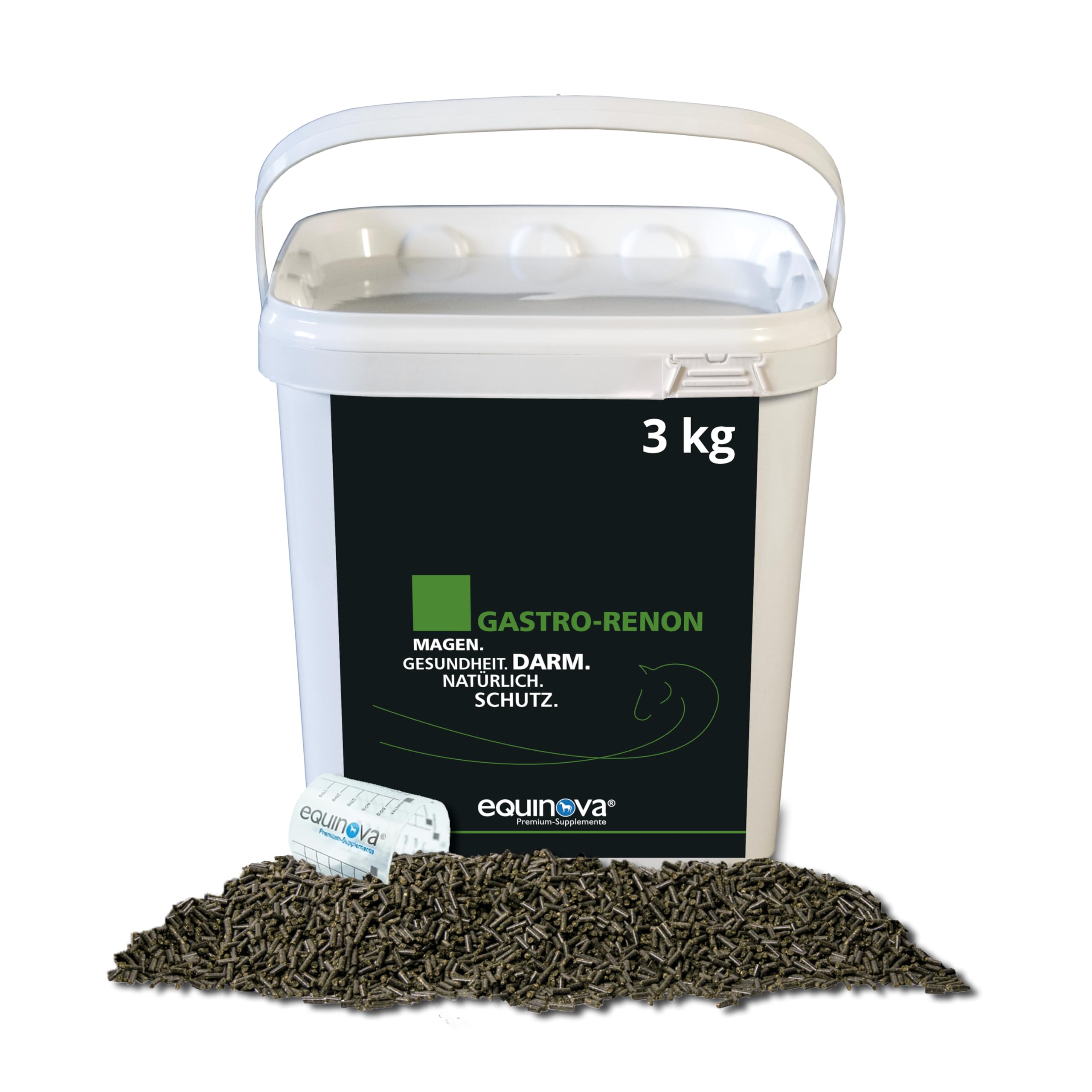 Gastro RENON 3kg - für Magen- und darmempfindliche Pferde – mit Magnesium, Vitaminen, Zink – Ergänzungsfuttermittel