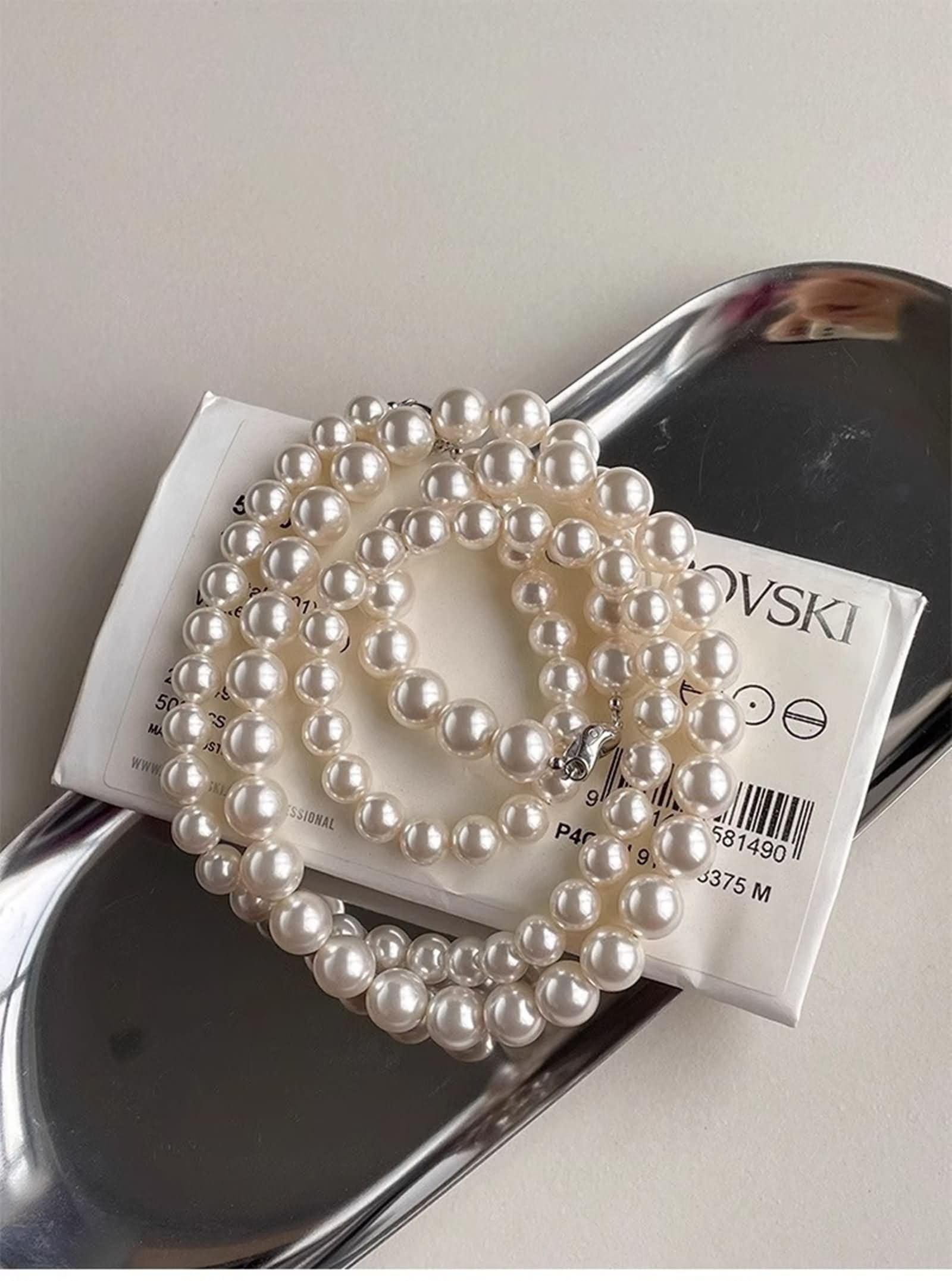 Collana Donna Argento con Pendenti,Collana Pendenti Argento Sterling 925 Donna Catena di Perle Donna Catena Collana Argento