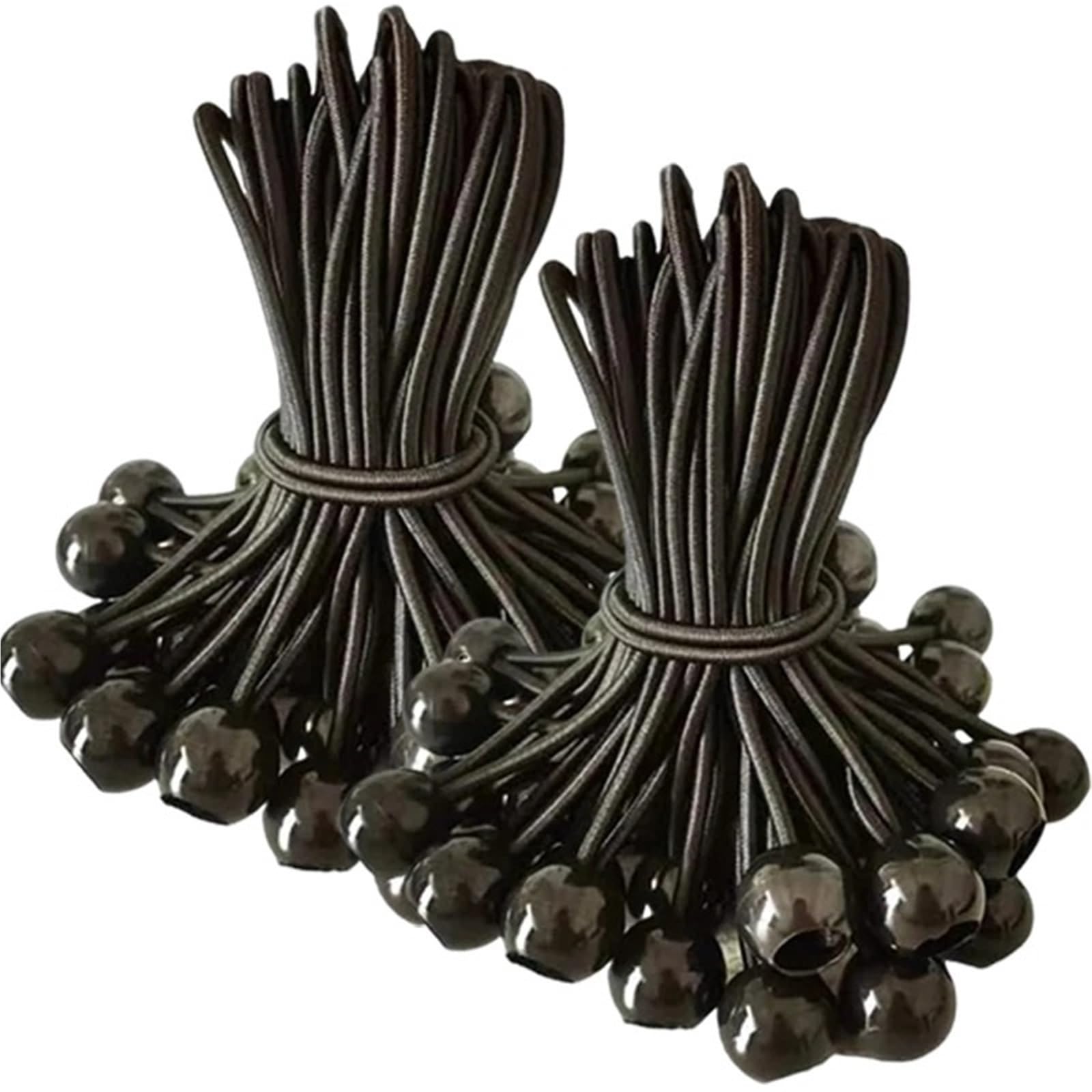 Ball Bungee Cord 80Pcs Elastic Tent Fix Cords Black Ball Bungee Loop Strap Tarpaulin Canopy Fixed Rope