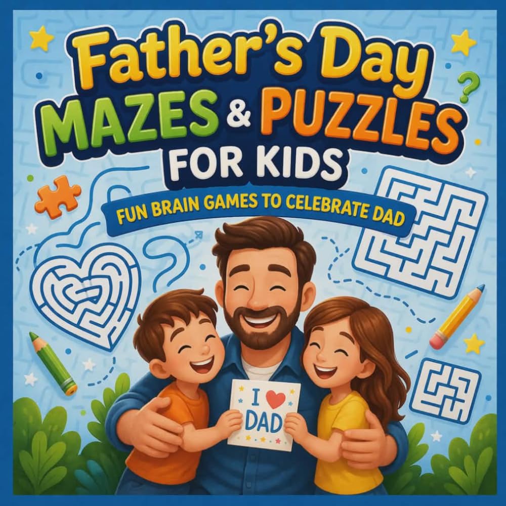 Father’’s Day Mazes & Puzzles for Kids: Fun Brain Games to Celebrate Dad