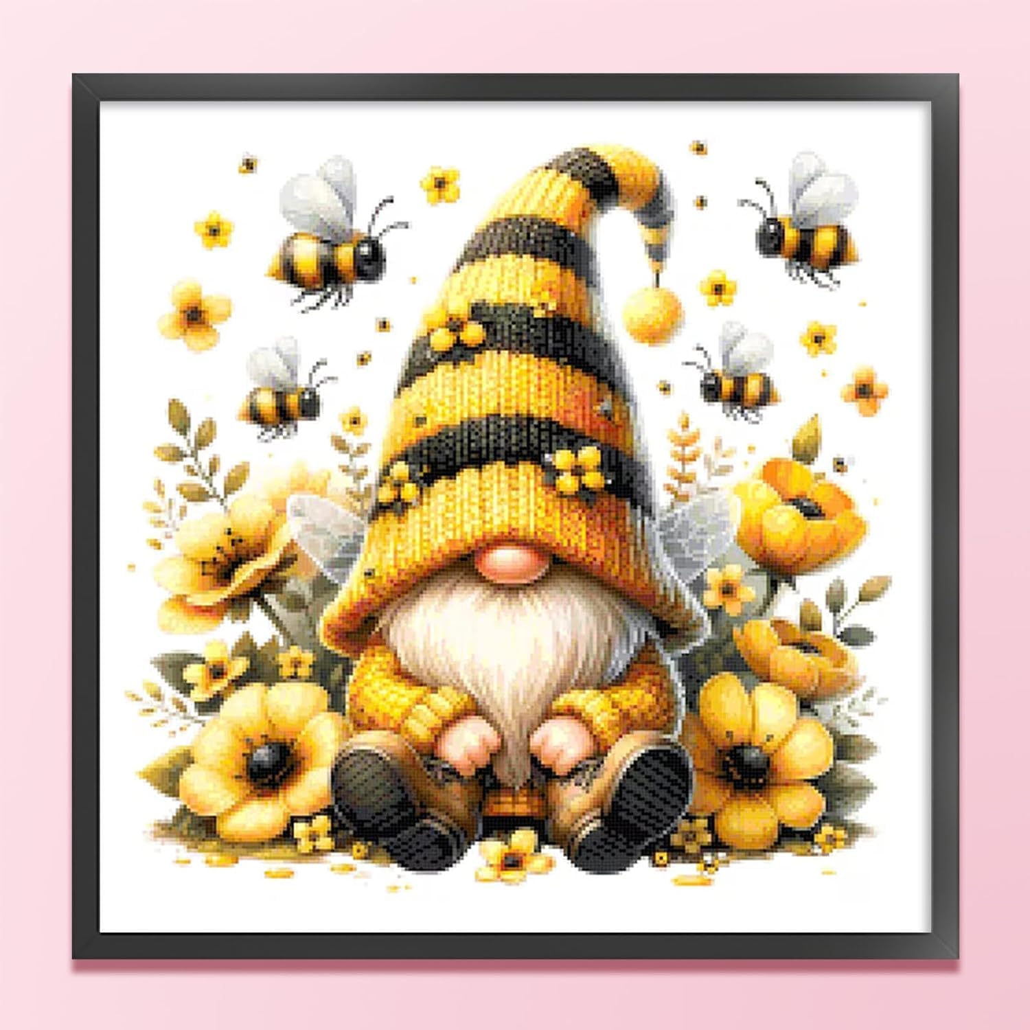 FanZheZhe 11Ct Cross Stitch Kits，Count Counted Stamped Pre Printed Cross Stitch Embroidery Kits for Adults Beginners Starter Advanced Easy Crossstitch Flowers, Dwarfs 11Ct50X70Cm