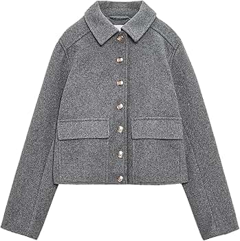 Amazon.com: Antinson Womens Wool Blend Jacket Button Down