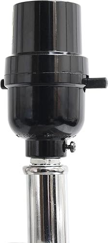 Miniatura 5 de Elegant Designs LC2000-BWN-2PK - Juego de 2 lámparas de mesa de cuero con pantallas de tela blanca, paquete de 2, LC2000-BWN-2PK