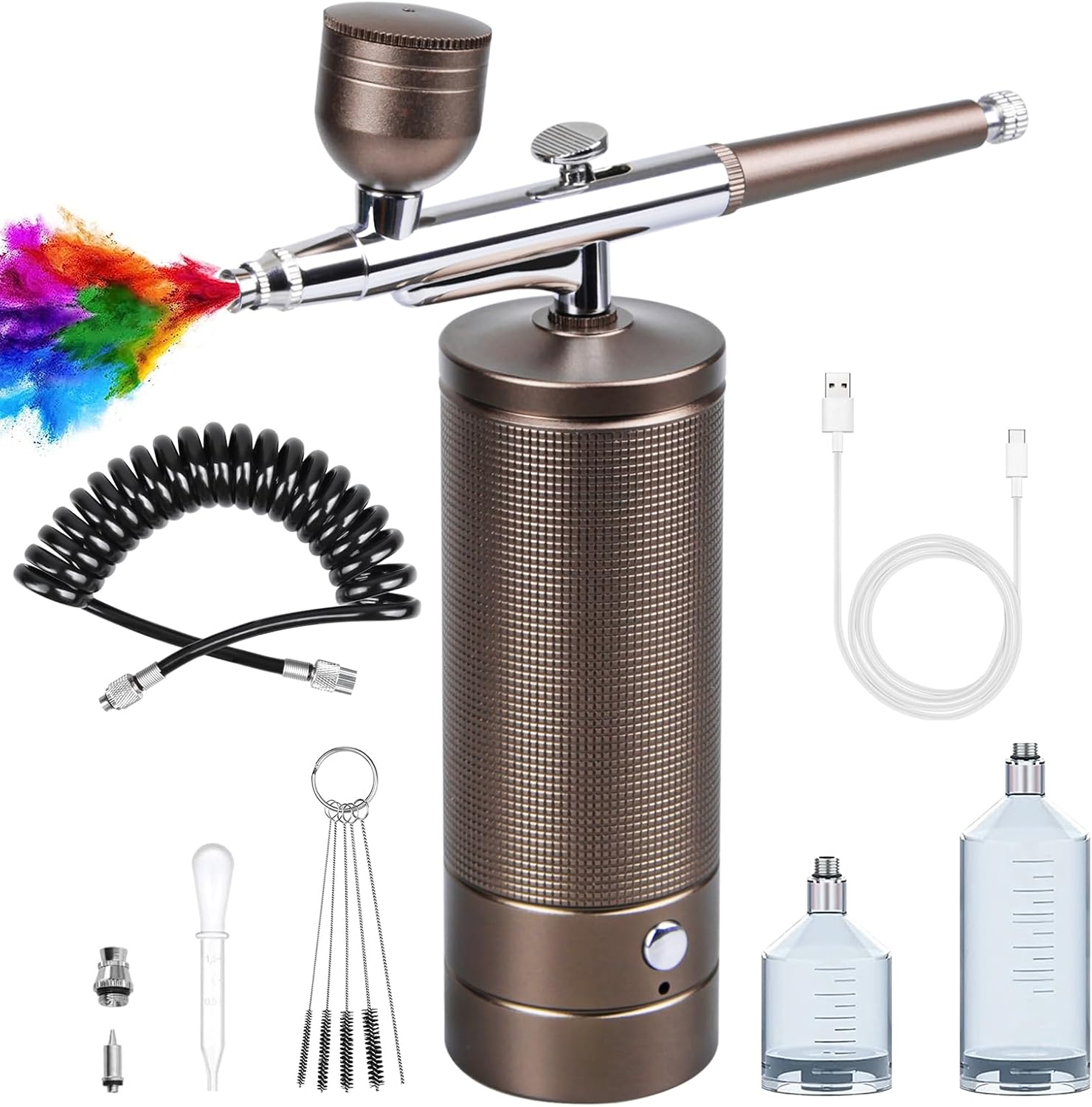Rhinowisdom Airbrush Kit with Compressor Nail Airbrush