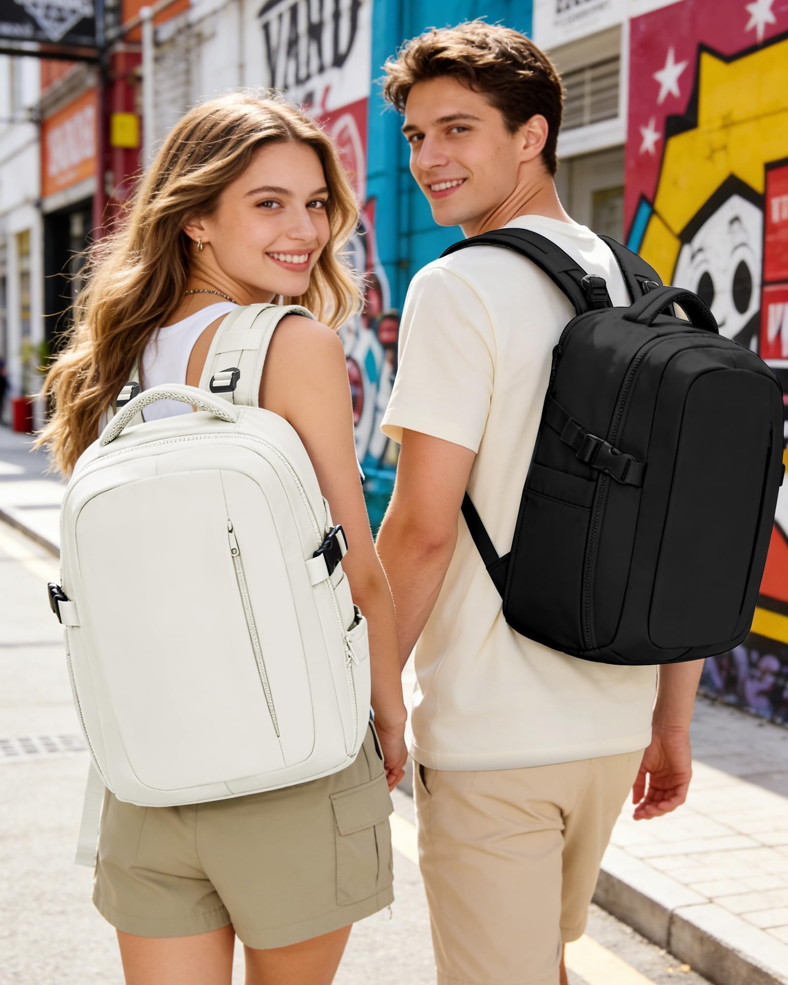 BJLFS Borse da Cabina per Ryanair 40x30x20 Bagaglio a mano Sottovuoto 40x20x25 Zaino da Viaggio con Sottovuoto impermeabile Donna Zaino Easyjet 45x36x20 Zaini Wizzair con porta scarpe