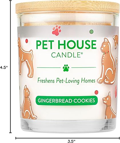 Miniatura 10 de One Fur All, Pet House - Vela 100% cera de soja, eliminador de olores de mascotas para el hogar, velas aromáticas, no tóxicas y ecológicas (paquete