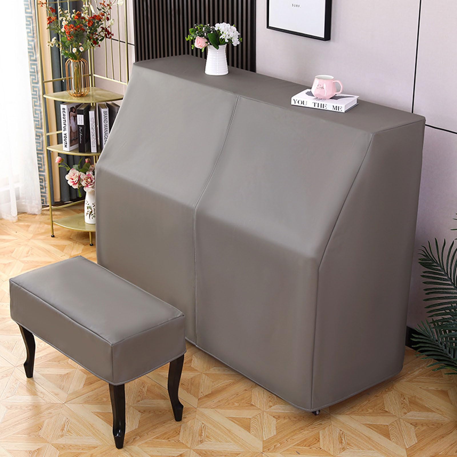 Funda para Piano de Colas a Prueba de Polvo,A Prueba de Humedad y Polvo Funda Protectora para Piano,Cubierta Decorativa para Piano Cubierta,Fácil de Limpiar,para Principiantes y músicos