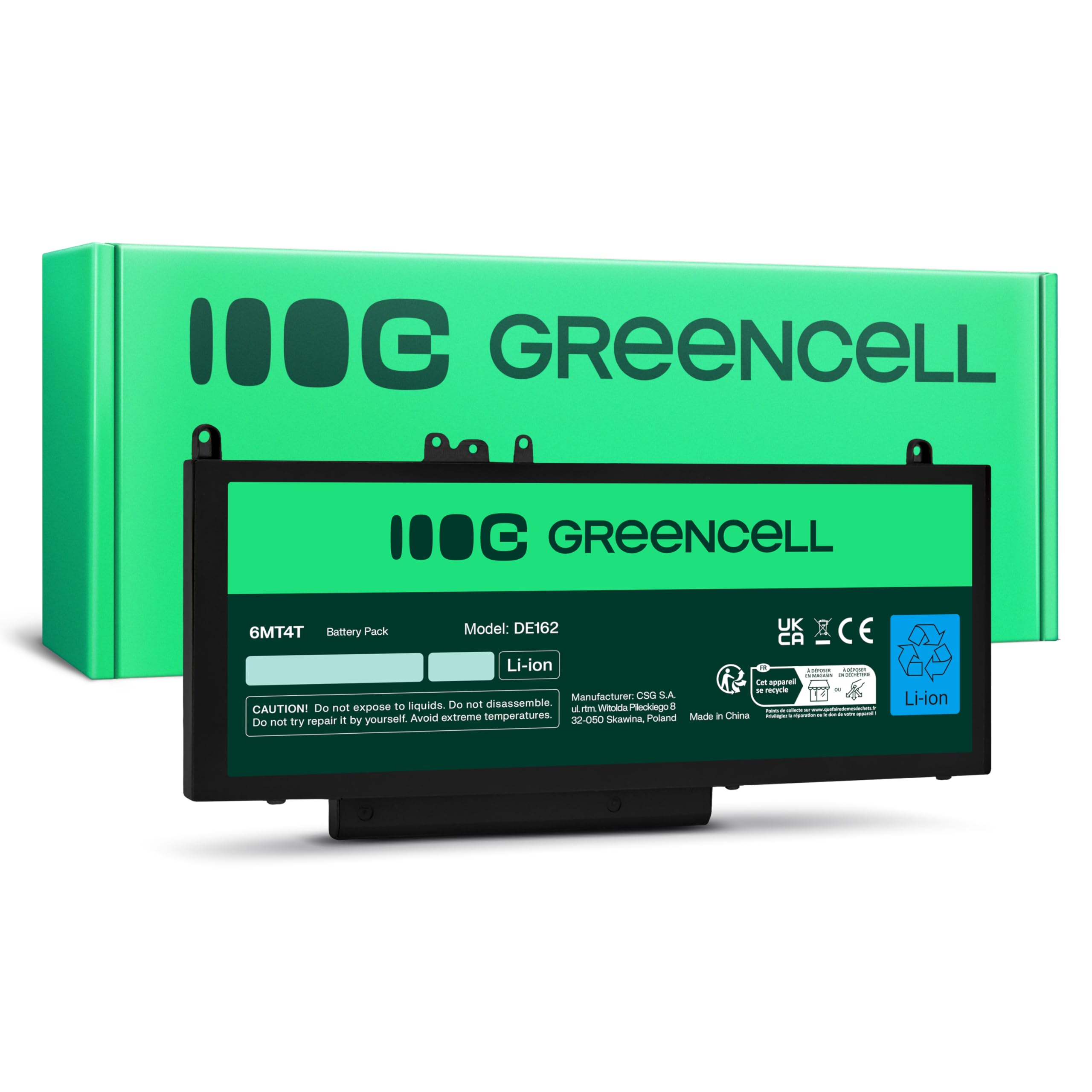 Green Cell Bateria do laptopa Dell Latitude E5270 E5470 E5570 / 07V69Y 6MT4T 7V69Y (7200mAh 7.4V czarny)
