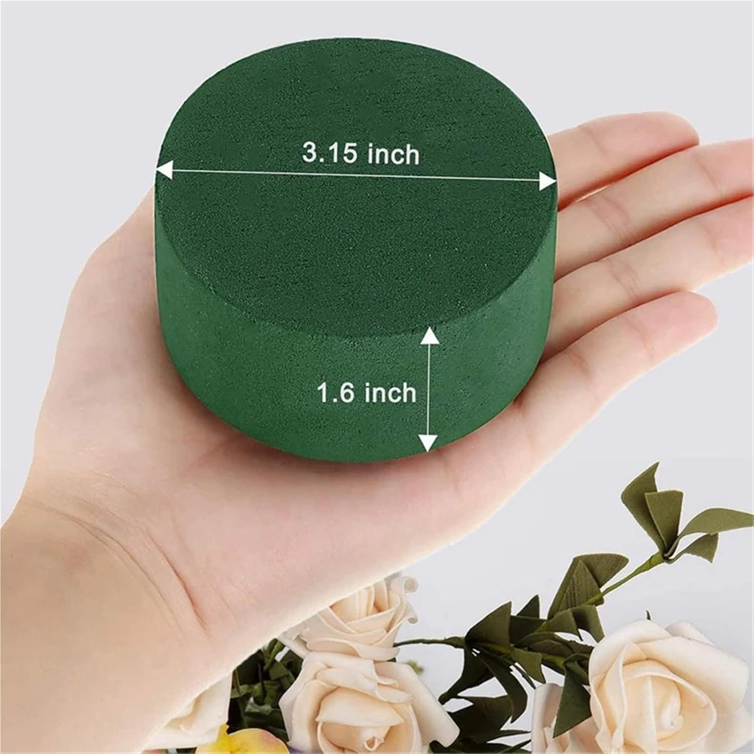 Floral Foam Round 24Pcs Round Floral Foam - Dry & Wet for Fresh/Artificial Flowers