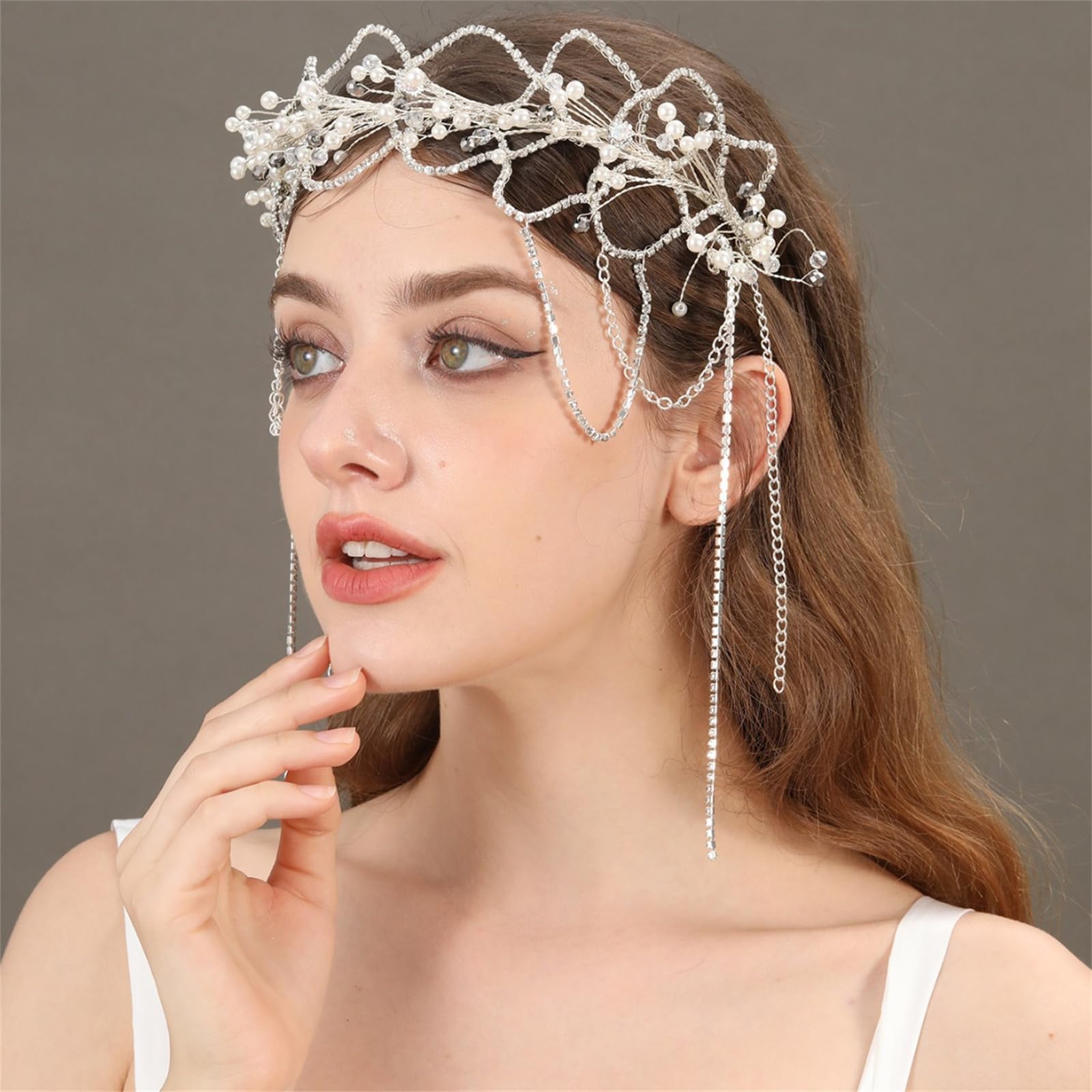 Accessorio per capelli alla moda per matrimonio, elegante fascia per capelli da sposa, accessorio alla moda per feste ed eventi, splendido gioiello alla moda