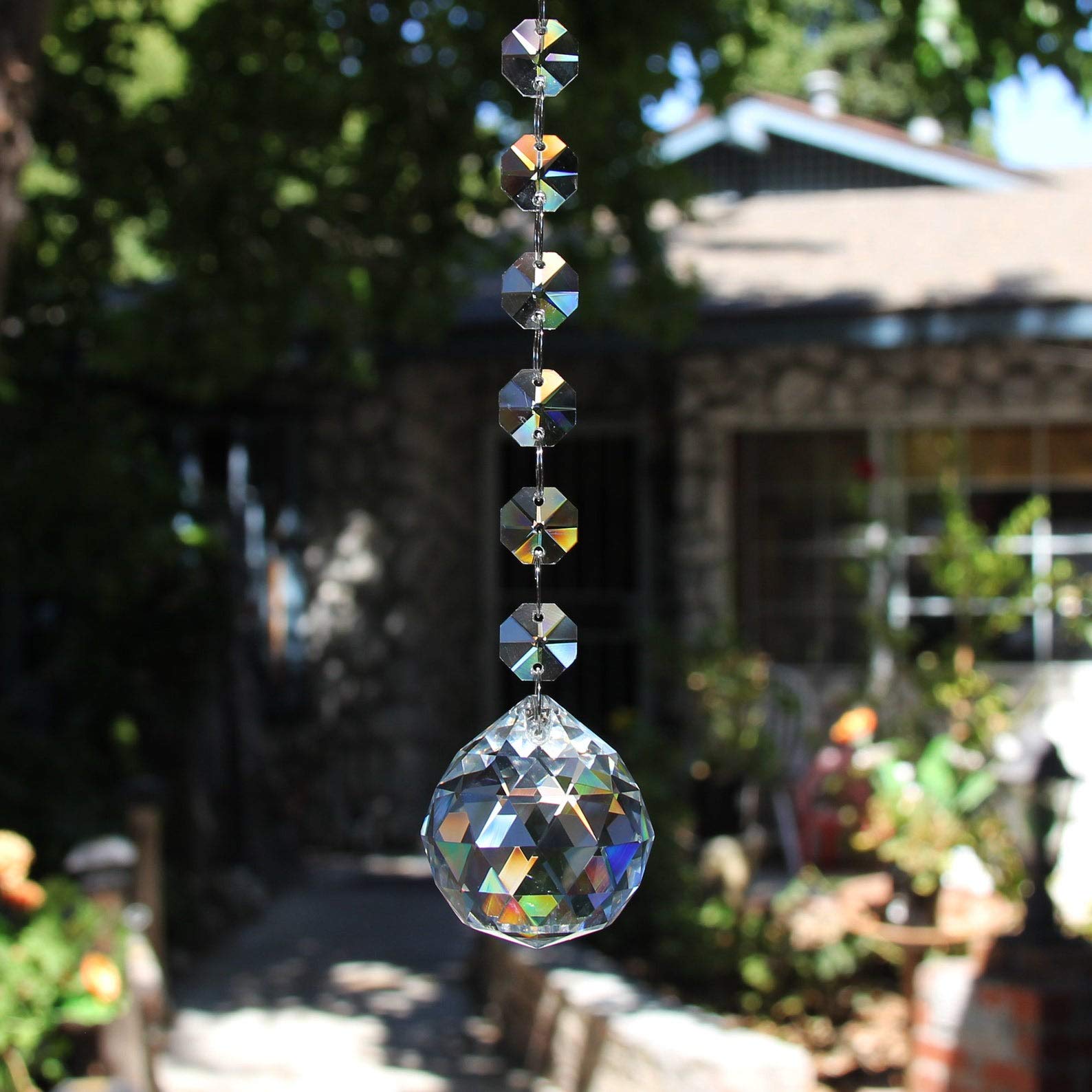 Crystal Prism Suncatcher Art Swarovski Hanging Crystal Sun Catcher Prism Ball for Christmas Tree Decoration and Car Pendants