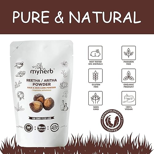 Miniatura 2 de Generic Pub ArithaReetha (Sapindus Trifoliatus) Polvo  Fórmula ayurvédica  para el cuidado de la cara, la piel y el cabello - 3.53 oz