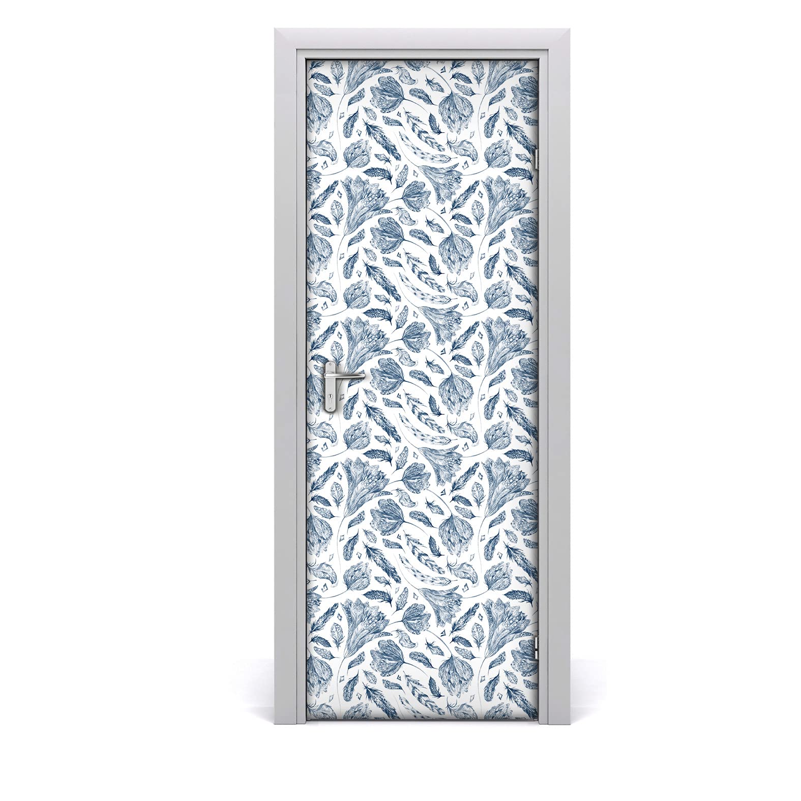 Ustensile boho chic indigo pour personnaliser la porte du salon