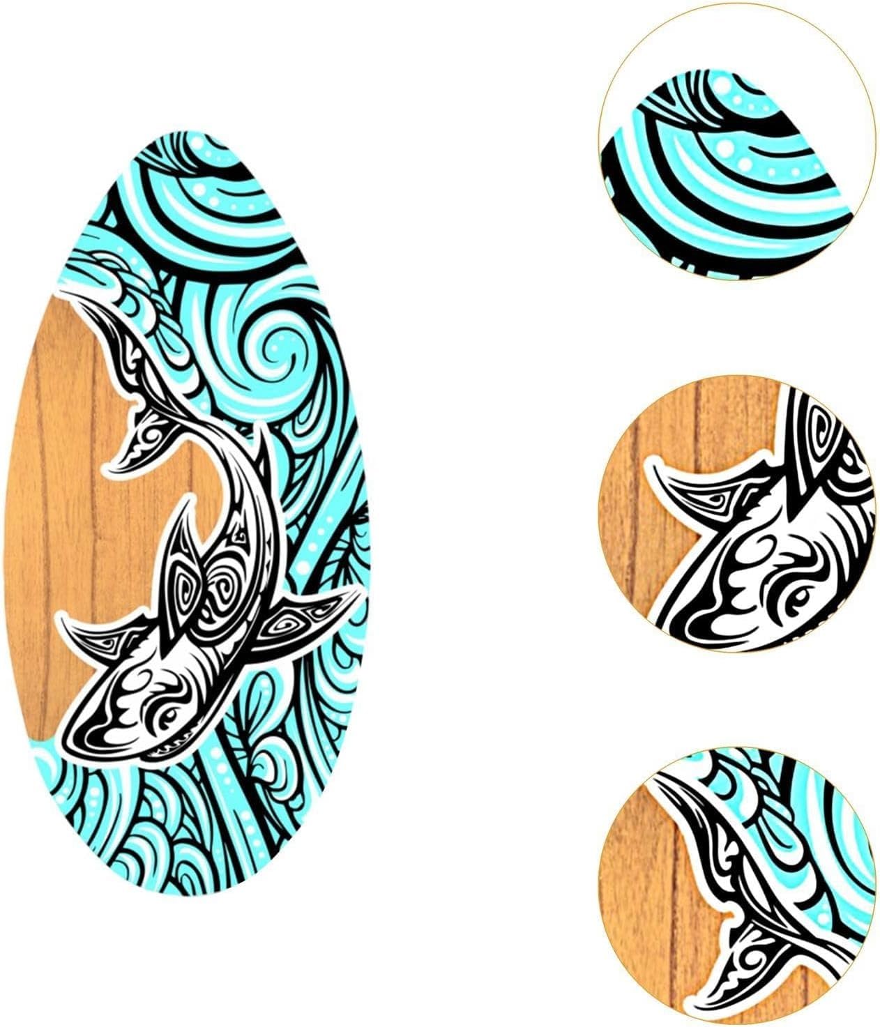 SIMPLETEK - Skimboard Tavola da Surf per Bambino 89 x 50 cm 680 grammi Spiaggia Gioco Bambini Sport Acqua Mare