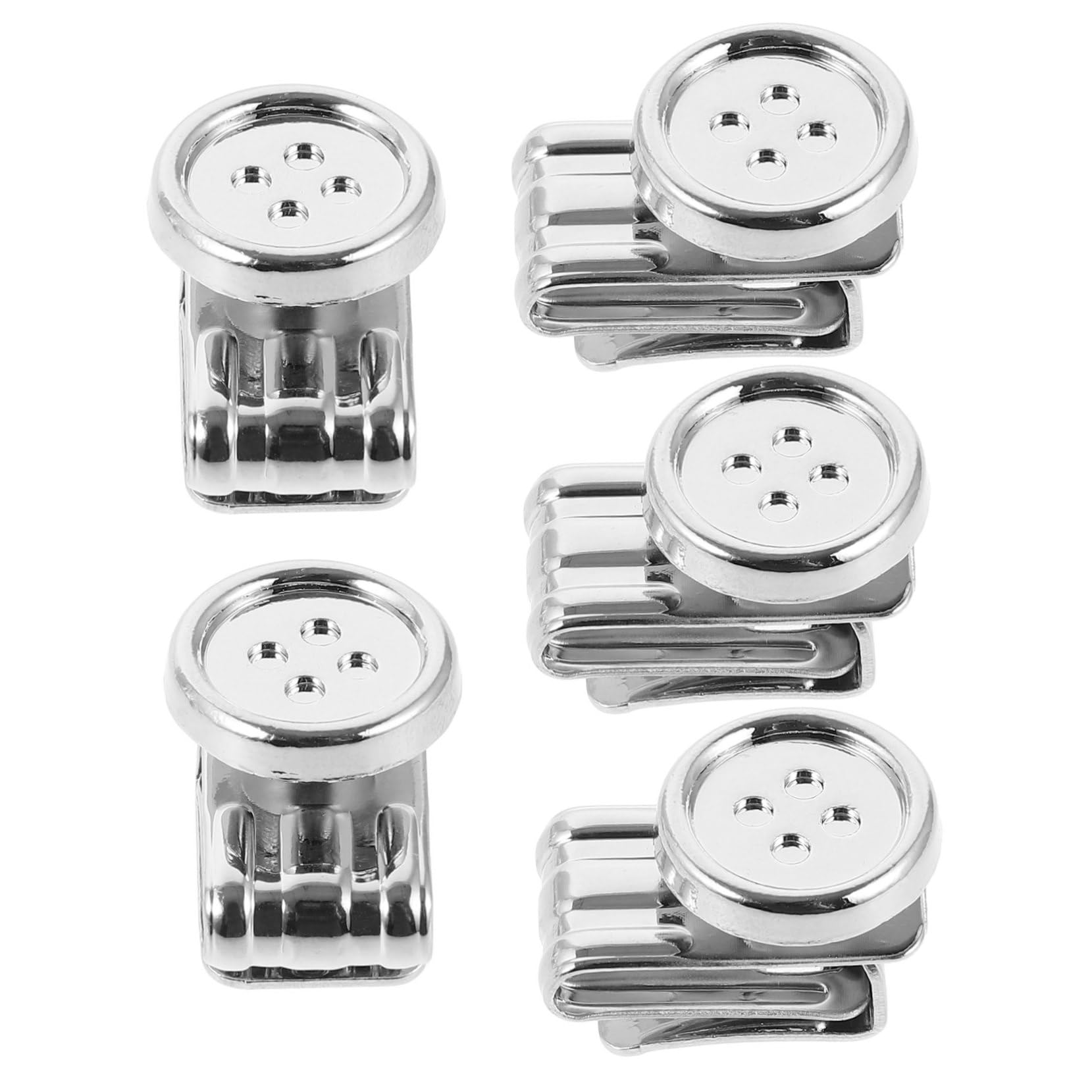 Operitacx 5 Ensembles Bretelles Argenté Pour Hommes Boutons De Bretelles Pratiques Élégants Pour Pantalons Chapeaux Accessoires Facile À Utiliser Sans Couture 5 Pièces * 5