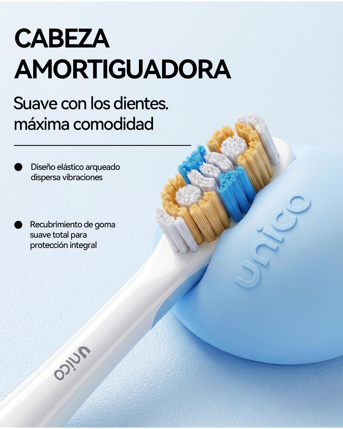 Unico Cepillo de Dientes Eléctrico Sónico para Adultos con Pantalla, 5 Modos, IPX7 Impermeable, Recargable, Negro
