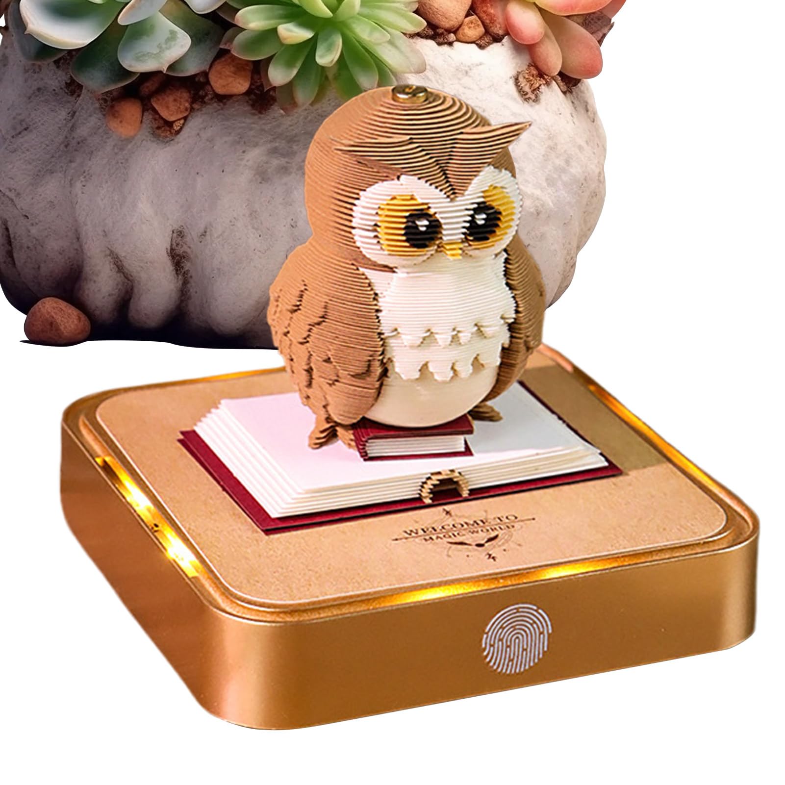 Calendario Orologio Arte Tridimensionale con Incisione su Carta e Design | Bloc Notes con Calendario a Scultura 3D in Carta Per Studenti Adolescenti Bambini Ragazzi Ragazze Adulti Libre